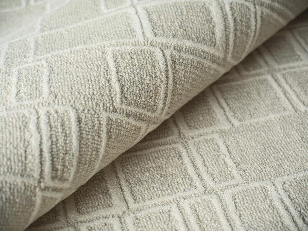 Exquisite Rugs Exquisite Rugs Soho Handmade Hand Tufted New Zealand Wool 7140 Silver/Ivory 8' x 10' Area Rug
