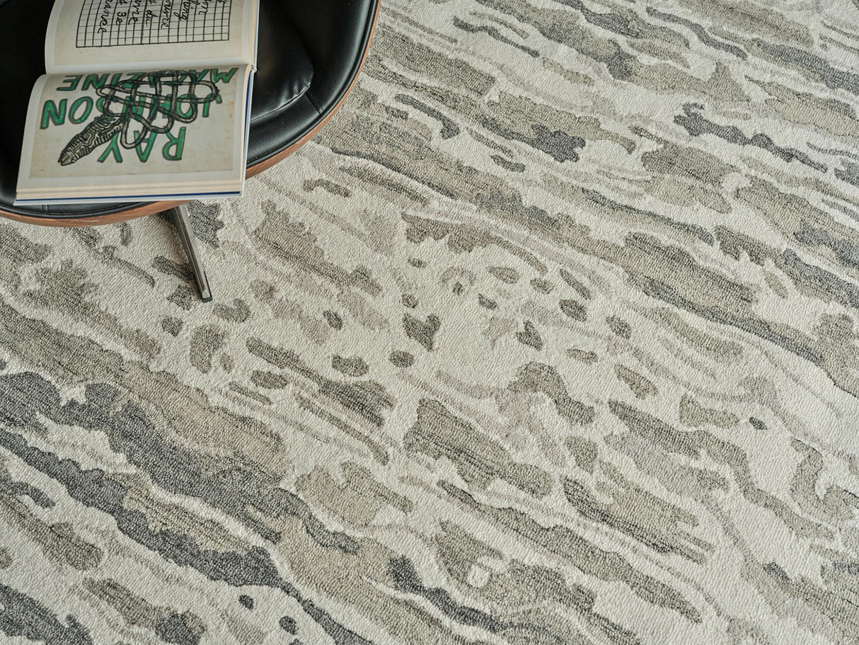 Exquisite Rugs Exquisite Rugs Cortero Handmade Hand Tufted New Zealand Wool 7156 Gray/Ivory 6' x 9' Area Rug