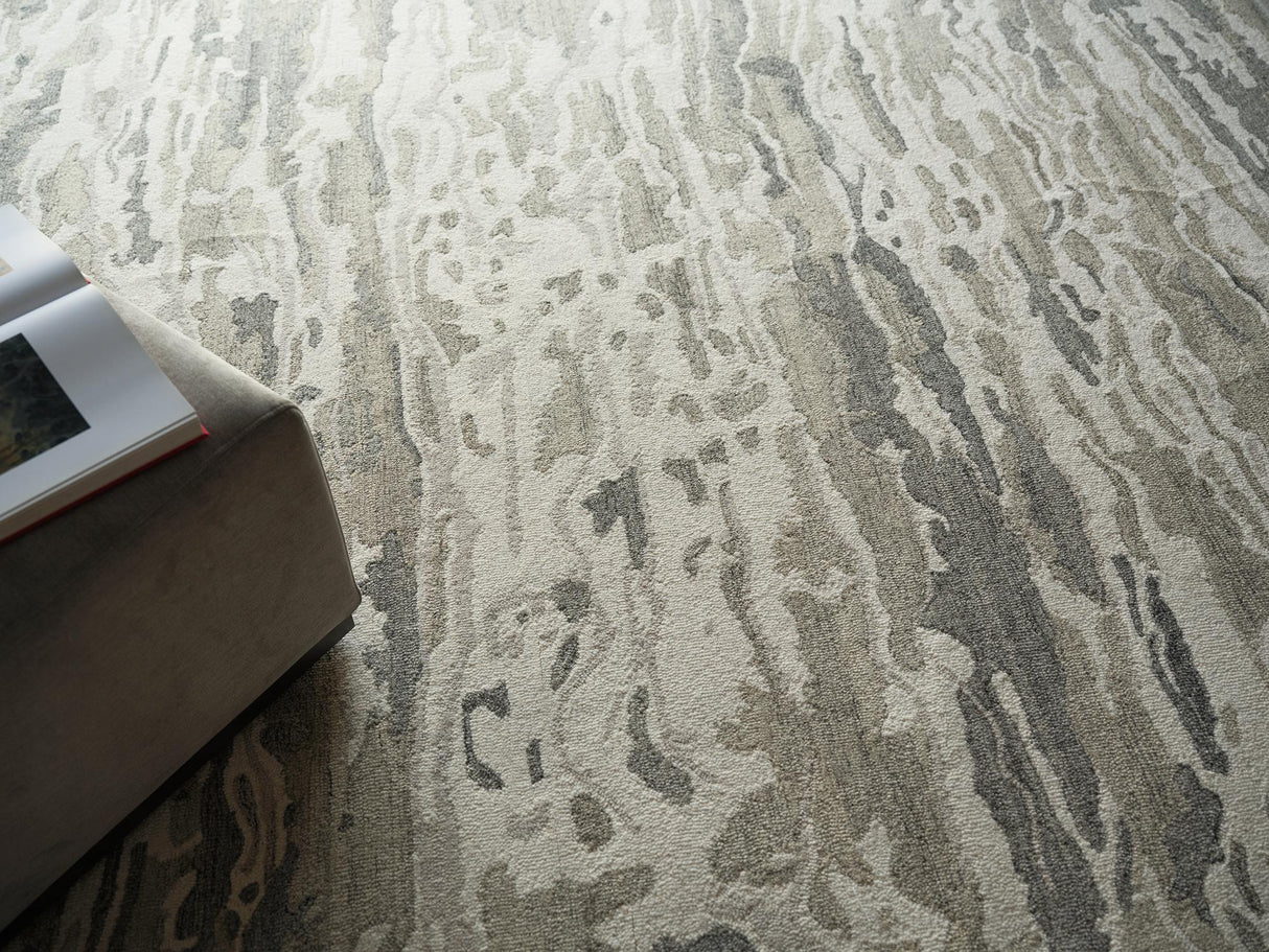 Exquisite Rugs Exquisite Rugs Cortero Handmade Hand Tufted New Zealand Wool 7156 Gray/Ivory 6' x 9' Area Rug