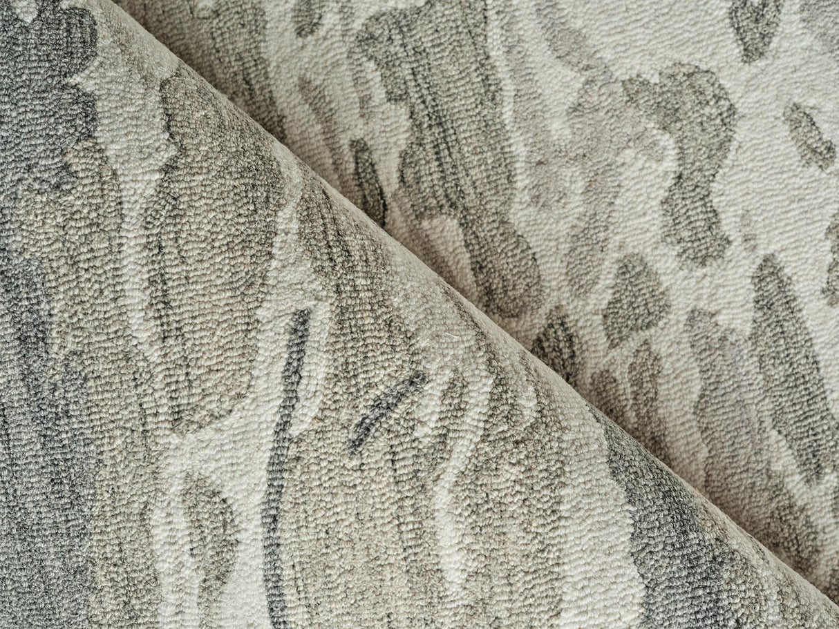 Exquisite Rugs Exquisite Rugs Cortero Handmade Hand Tufted New Zealand Wool 7156 Gray/Ivory 6' x 9' Area Rug
