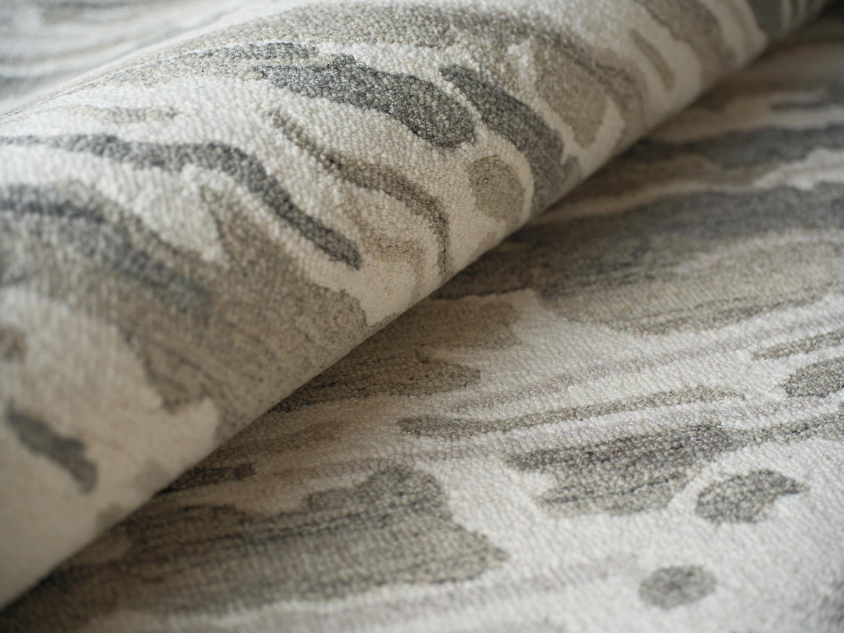Exquisite Rugs Exquisite Rugs Cortero Handmade Hand Tufted New Zealand Wool 7156 Gray/Ivory 6' x 9' Area Rug