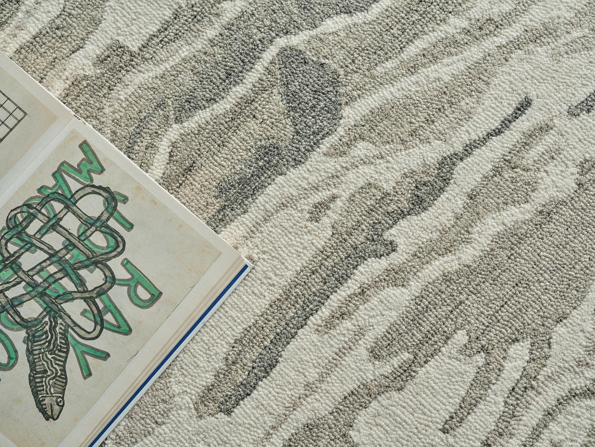 Exquisite Rugs Exquisite Rugs Cortero Handmade Hand Tufted New Zealand Wool 7156 Gray/Ivory 6' x 9' Area Rug