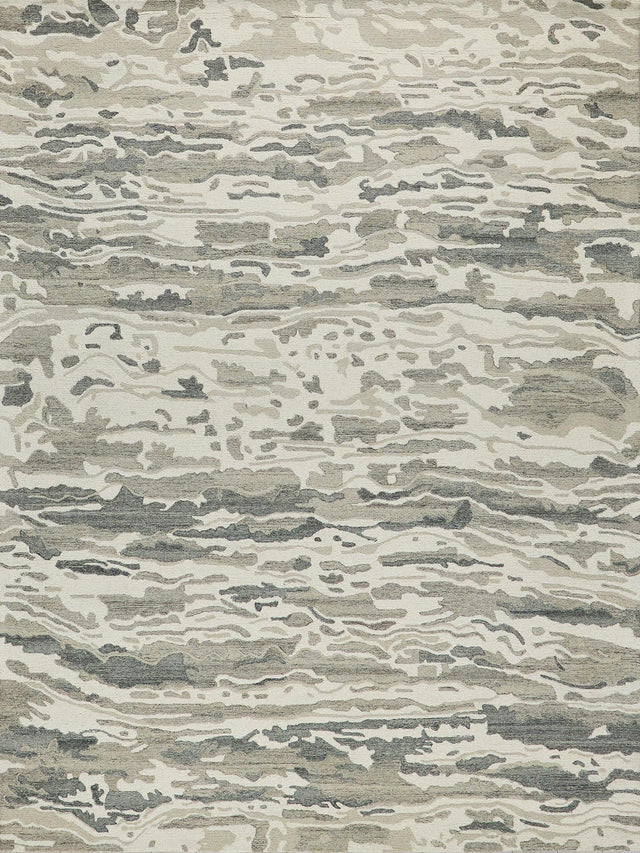 Exquisite Rugs Exquisite Rugs Cortero Handmade Hand Tufted New Zealand Wool 7156 Gray/Ivory 9' x 12' Area Rug