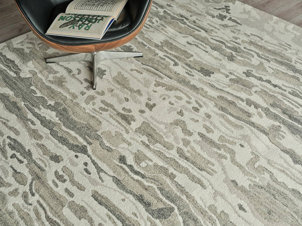 Exquisite Rugs Exquisite Rugs Cortero Handmade Hand Tufted New Zealand Wool 7156 Gray/Ivory 9' x 12' Area Rug