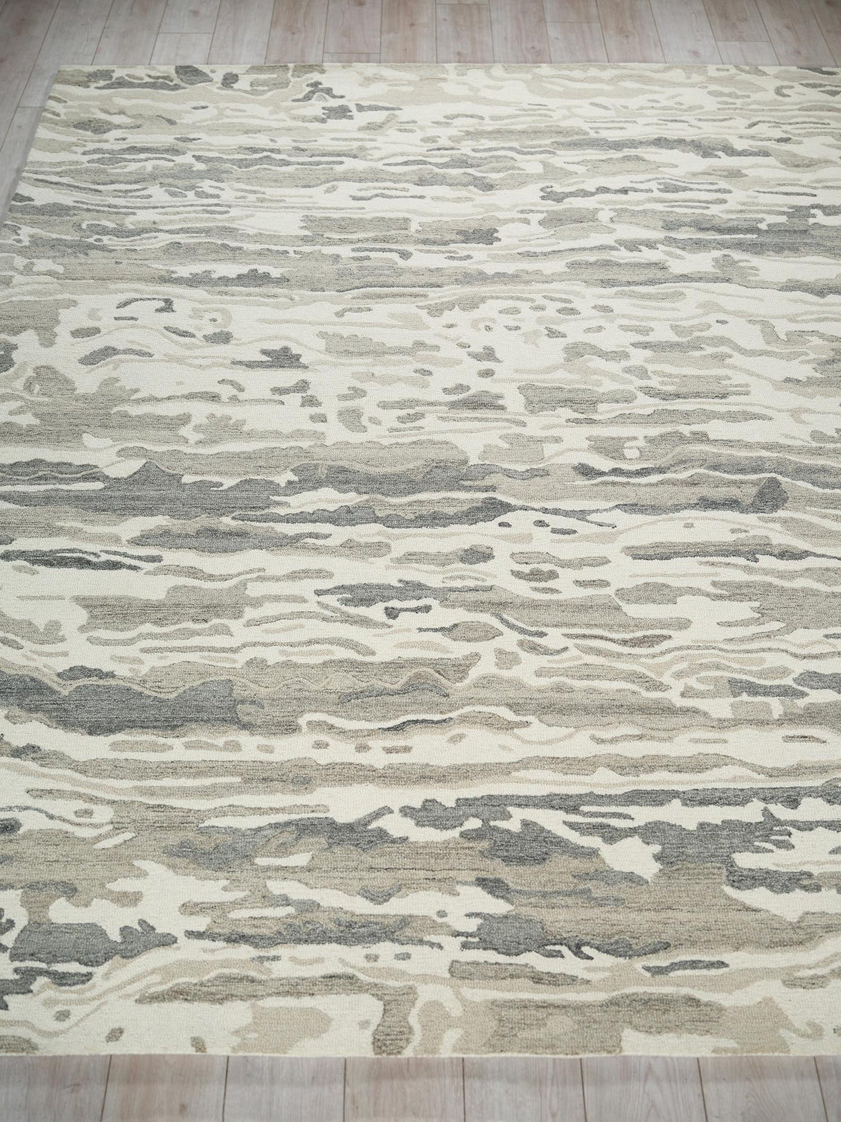 Exquisite Rugs Exquisite Rugs Cortero Handmade Hand Tufted New Zealand Wool 7156 Gray/Ivory 9' x 12' Area Rug