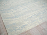 Exquisite Rugs Exquisite Rugs Cortero Handmade Hand Tufted New Zealand Wool Blue/Ivory 6' x 9' Area Rug