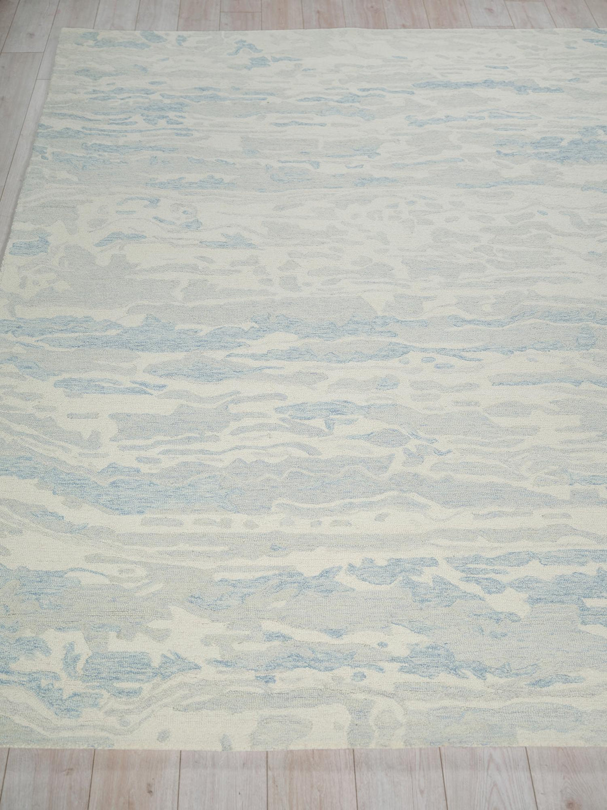 Exquisite Rugs Exquisite Rugs Cortero Handmade Hand Tufted New Zealand Wool Blue/Ivory 6' x 9' Area Rug