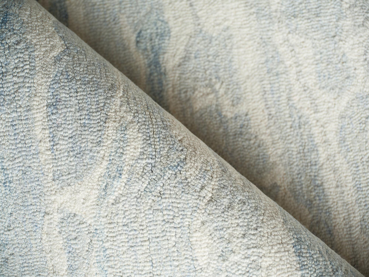 Exquisite Rugs Exquisite Rugs Cortero Handmade Hand Tufted New Zealand Wool Blue/Ivory 6' x 9' Area Rug