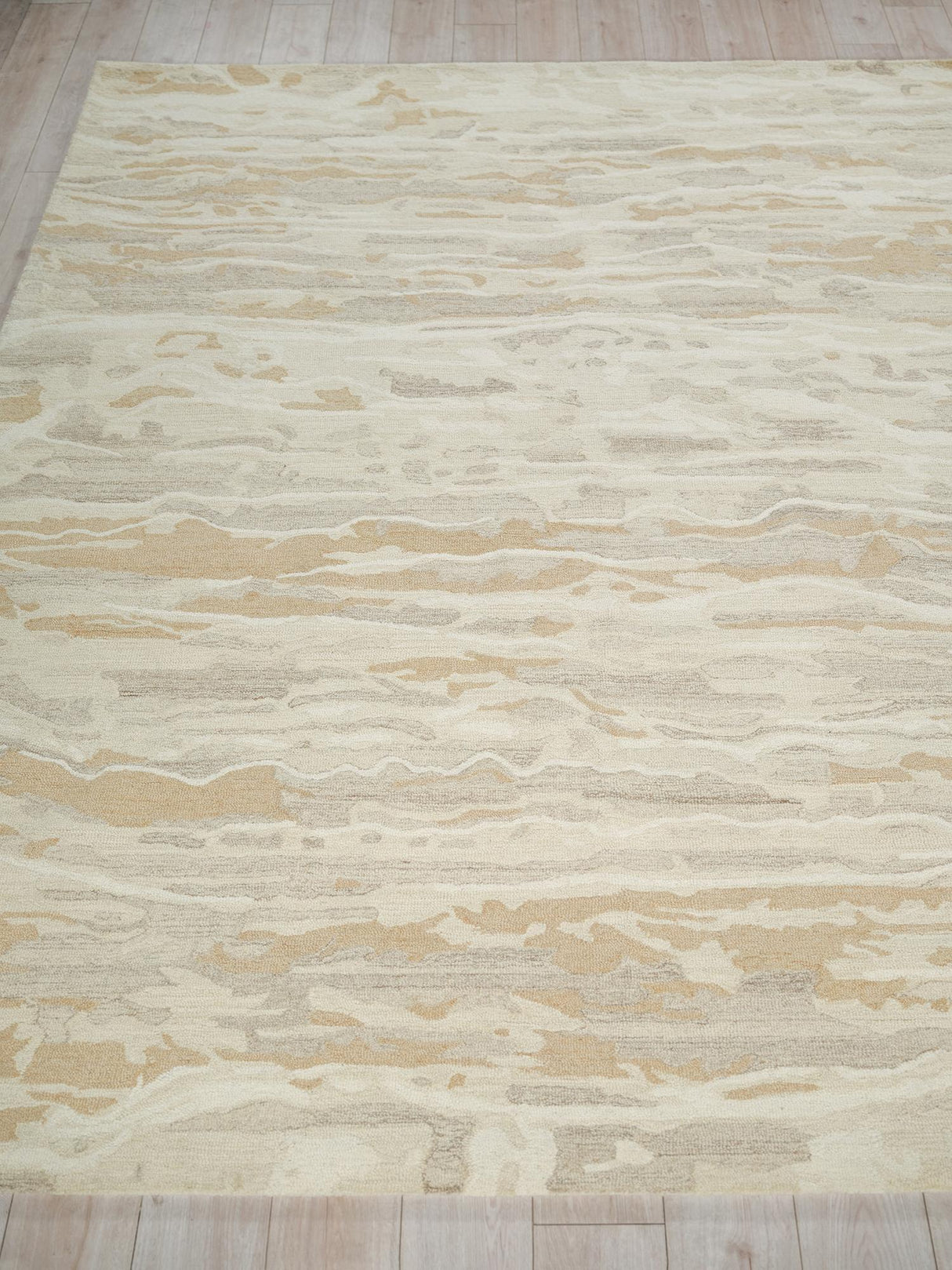 Exquisite Rugs Exquisite Rugs Cortero Handmade Hand Tufted New Zealand Wool 7158 Gold/Ivory 12' x 15' Area Rug
