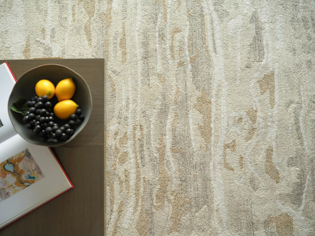 Exquisite Rugs Exquisite Rugs Cortero Handmade Hand Tufted New Zealand Wool 7158 Gold/Ivory 6' x 9' Area Rug