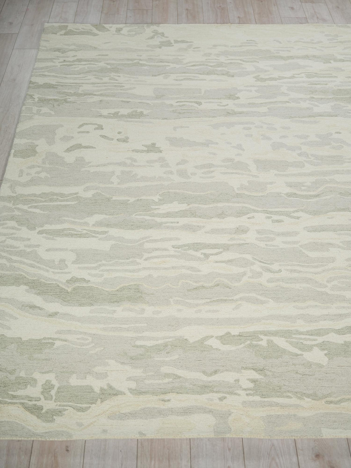 Exquisite Rugs Exquisite Rugs Cortero Handmade Hand Tufted New Zealand Wool Green/Ivory 12' x 15' Area Rug