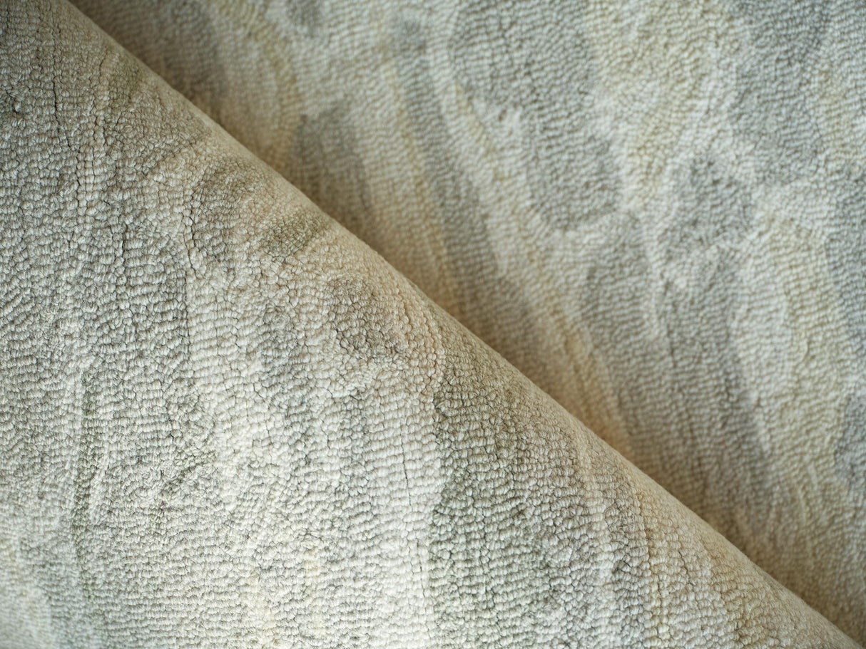 Exquisite Rugs Exquisite Rugs Cortero Handmade Hand Tufted New Zealand Wool Green/Ivory 12' x 15' Area Rug