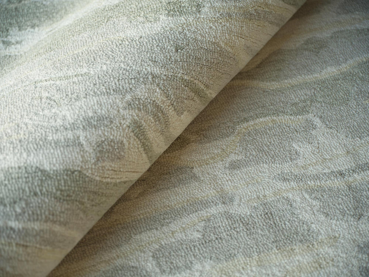 Exquisite Rugs Exquisite Rugs Cortero Handmade Hand Tufted New Zealand Wool Green/Ivory 12' x 15' Area Rug