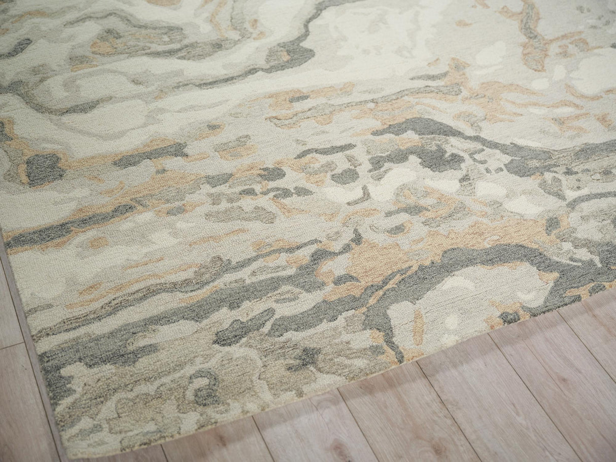 Exquisite Rugs Exquisite Rugs Cortero Handmade Hand Tufted New Zealand Wool 7161 Gray/Ivory 14' x 18' Area Rug