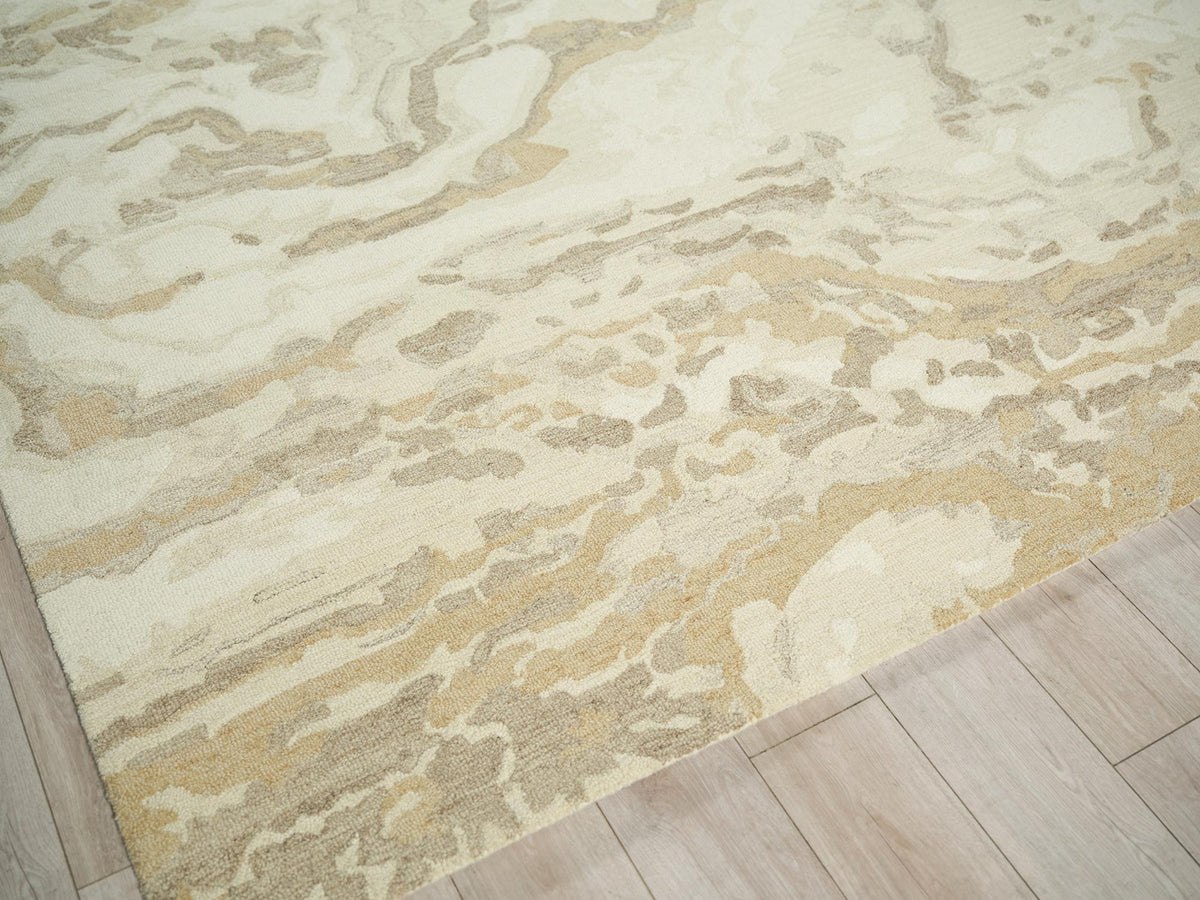 Exquisite Rugs Exquisite Rugs Cortero Handmade Hand Tufted New Zealand Wool 7163 Gold/Ivory 8' x 10' Area Rug