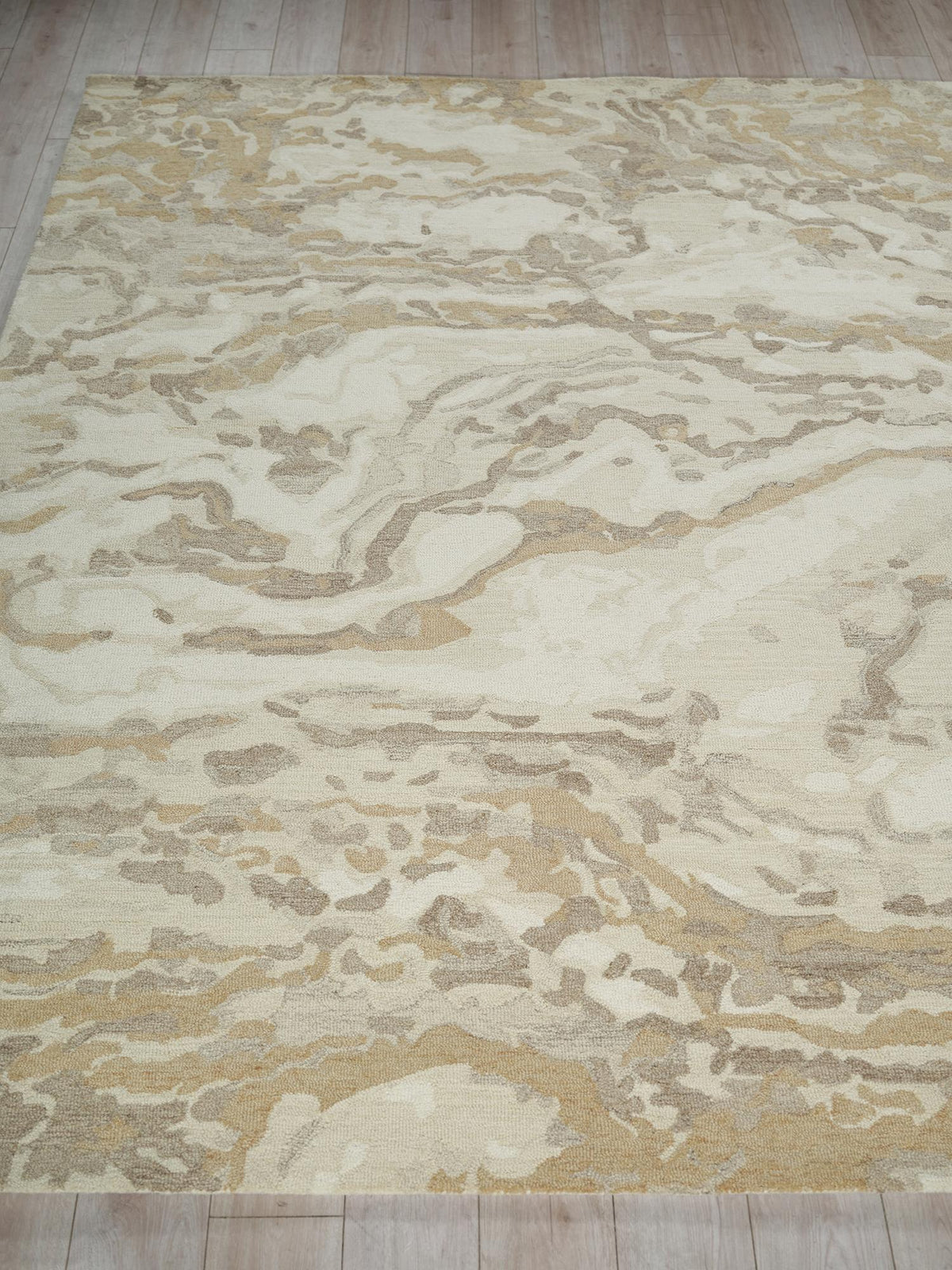 Exquisite Rugs Exquisite Rugs Cortero Handmade Hand Tufted New Zealand Wool 7163 Gold/Ivory 8' x 10' Area Rug