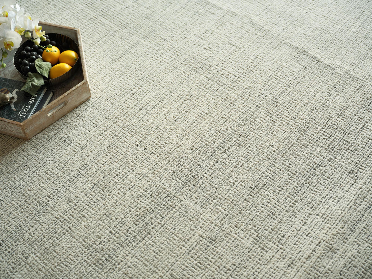 Exquisite Rugs Exquisite Rugs Elements Handmade Hand Tufted New Zealand Wool 7169 Gray/Ivory 6' x 9' Area Rug