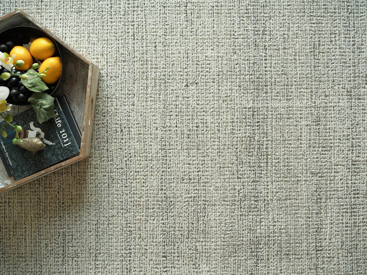 Exquisite Rugs Exquisite Rugs Elements Handmade Hand Tufted New Zealand Wool 7169 Gray/Ivory 6' x 9' Area Rug