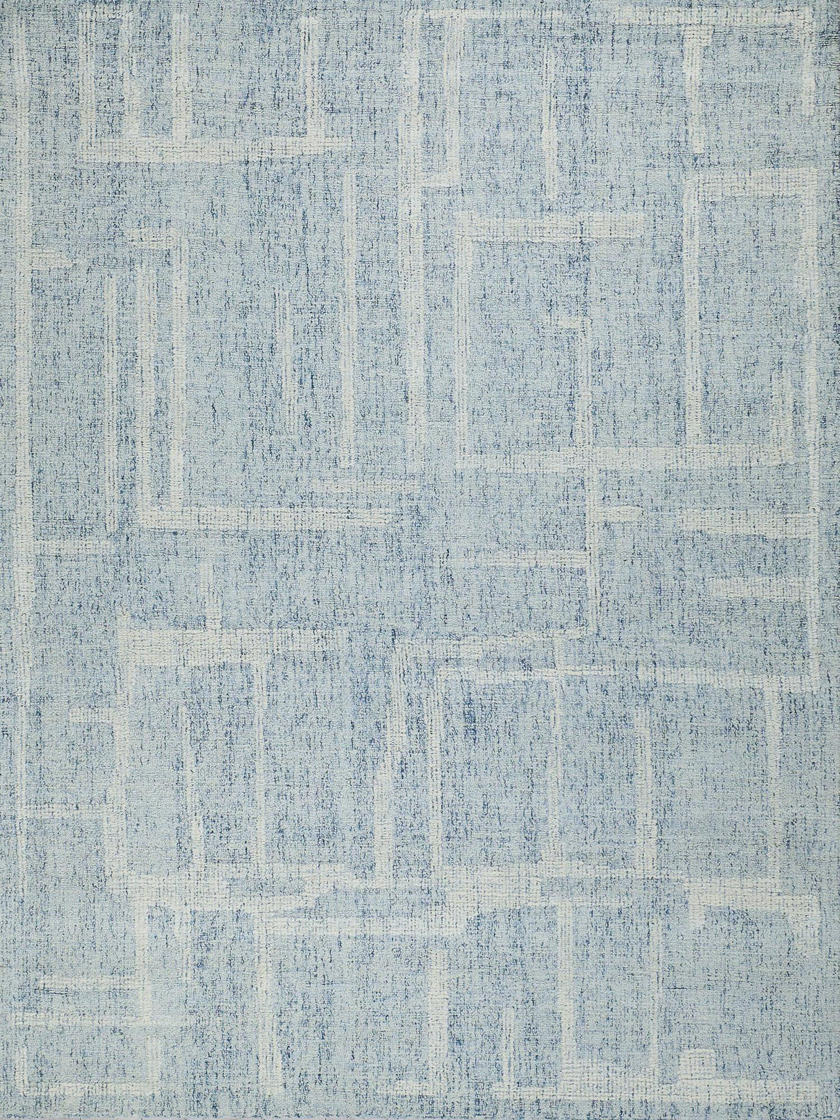 Exquisite Rugs Exquisite Rugs Breckenridge Handmade Hand Tufted New Zealand Wool 7170 Blue/Ivory 8' x 10' Area Rug