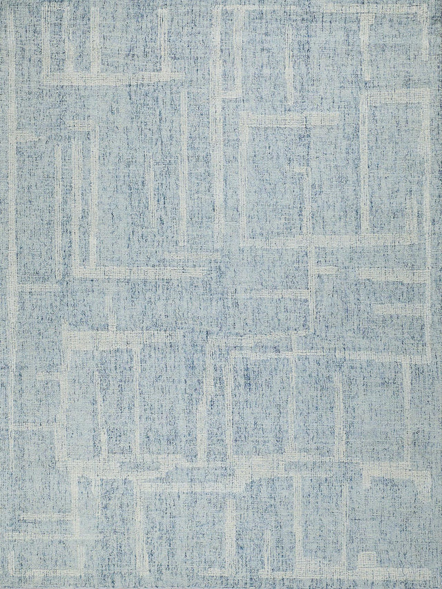 Exquisite Rugs Exquisite Rugs Breckenridge Handmade Hand Tufted New Zealand Wool 7170 Blue/Ivory 8' x 10' Area Rug