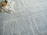 Exquisite Rugs Exquisite Rugs Breckenridge Handmade Hand Tufted New Zealand Wool 7170 Blue/Ivory 8' x 10' Area Rug