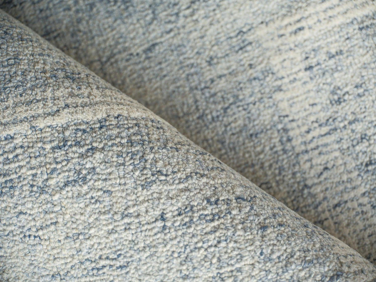 Exquisite Rugs Exquisite Rugs Breckenridge Handmade Hand Tufted New Zealand Wool 7170 Blue/Ivory 8' x 10' Area Rug