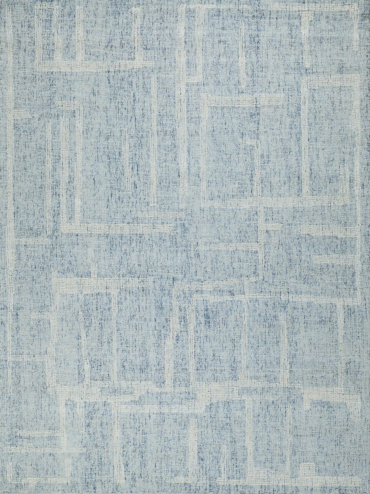 Exquisite Rugs Exquisite Rugs Breckenridge Handmade Hand Tufted New Zealand Wool 7170 Blue/Ivory 9' x 12' Area Rug