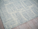 Exquisite Rugs Exquisite Rugs Breckenridge Handmade Hand Tufted New Zealand Wool 7170 Blue/Ivory 9' x 12' Area Rug