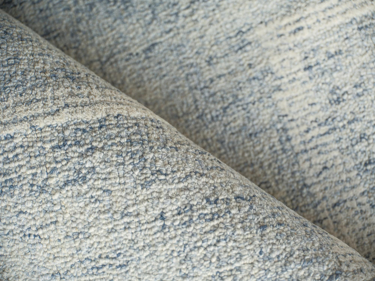 Exquisite Rugs Exquisite Rugs Breckenridge Handmade Hand Tufted New Zealand Wool 7170 Blue/Ivory 9' x 12' Area Rug