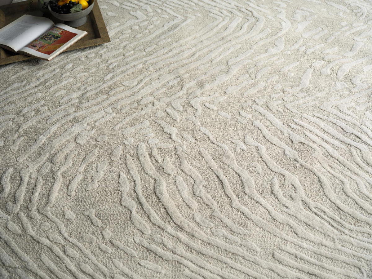 Exquisite Rugs Exquisite Rugs Entro Handmade New Zealand Wool 7181 Silver/Ivory 8' x 10' Area Rug