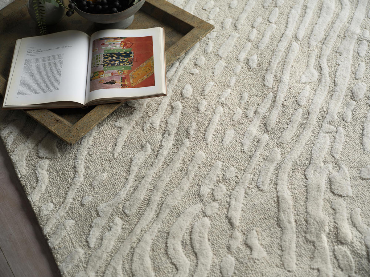 Exquisite Rugs Exquisite Rugs Entro Handmade New Zealand Wool 7181 Silver/Ivory 8' x 10' Area Rug