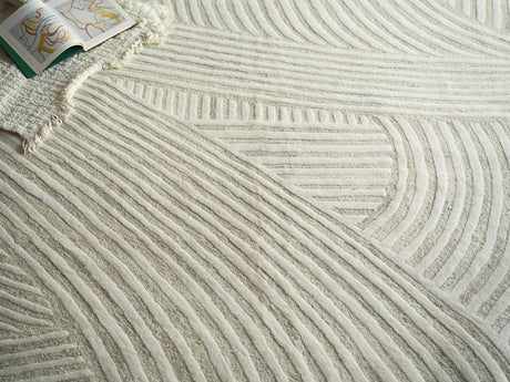 Exquisite Rugs Exquisite Rugs Entro Handmade New Zealand Wool 7183 Beige/Ivory 14' x 18' Area Rug