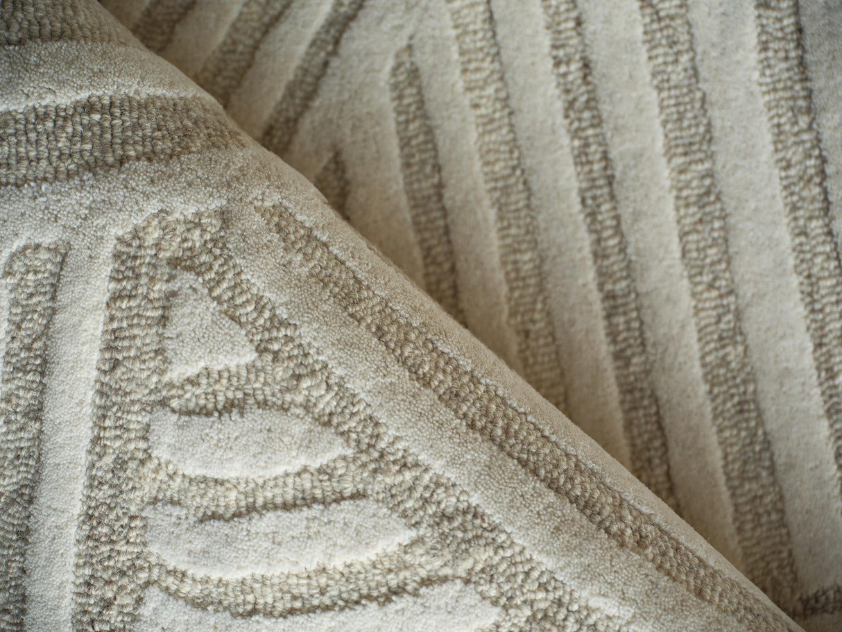 Exquisite Rugs Exquisite Rugs Entro Handmade New Zealand Wool 7183 Beige/Ivory 4' x 6' Area Rug