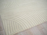 Exquisite Rugs Exquisite Rugs Entro Handmade New Zealand Wool 7184 Silver/Ivory 10' x 14' Area Rug