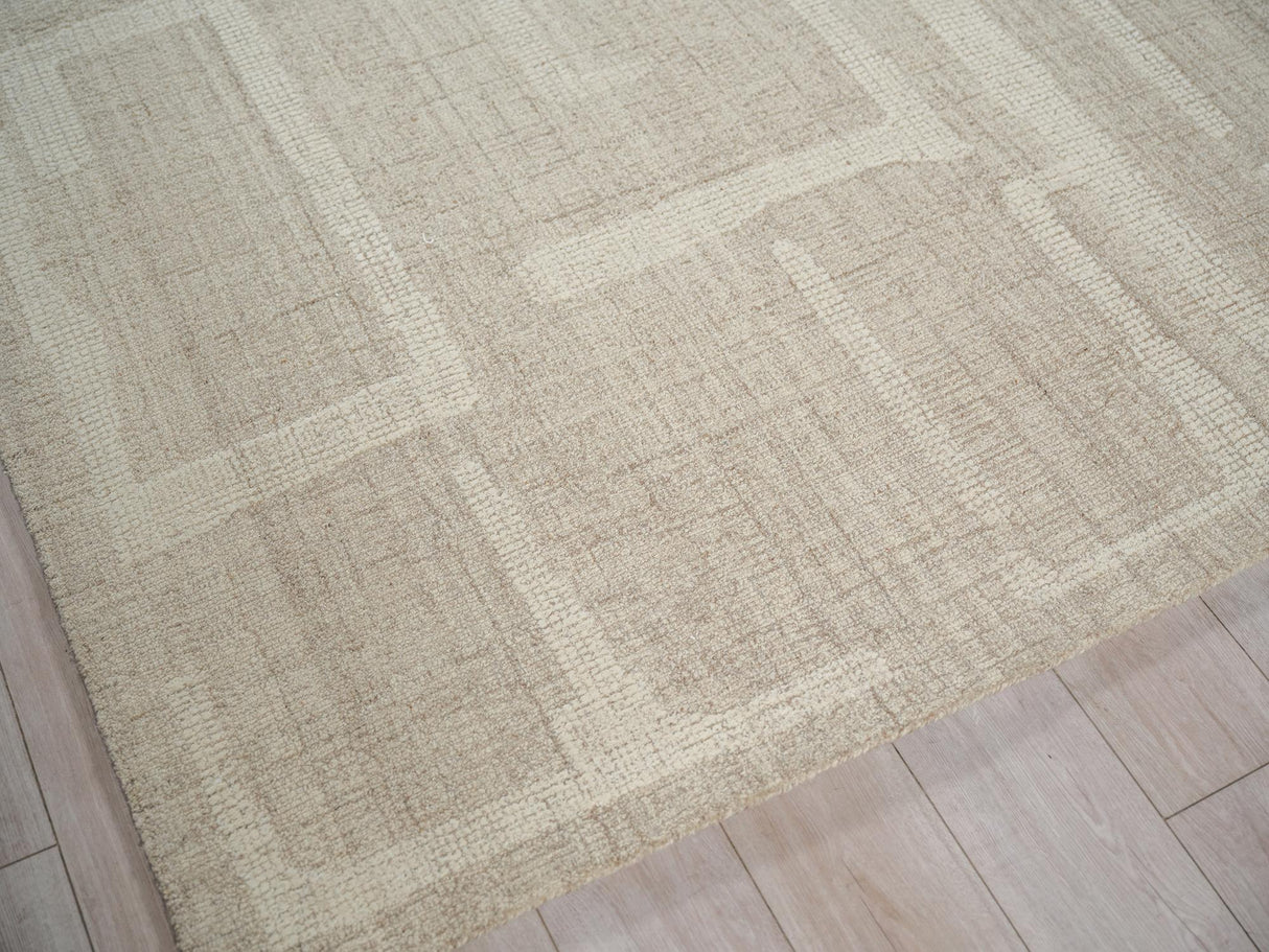 Exquisite Rugs Exquisite Rugs Breckenridge Handmade Hand Tufted New Zealand Wool 7204 Beige/Ivory 10' x 14' Area Rug