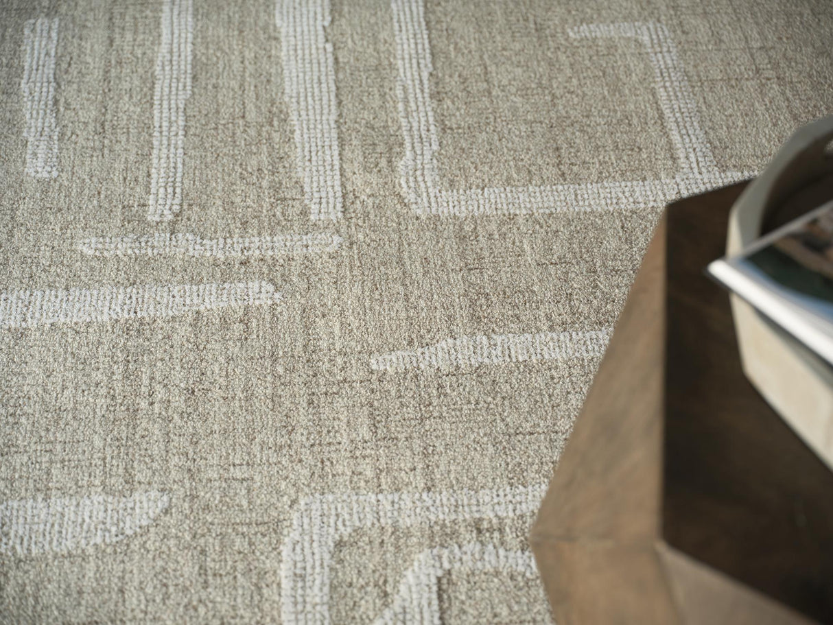 Exquisite Rugs Exquisite Rugs Breckenridge Handmade Hand Tufted New Zealand Wool 7204 Beige/Ivory 8' x 10' Area Rug