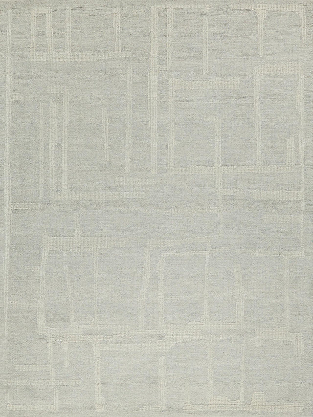 Exquisite Rugs Exquisite Rugs Breckenridge Handmade Hand Tufted New Zealand Wool 7206 Silver/Ivory 12' x 15' Area Rug