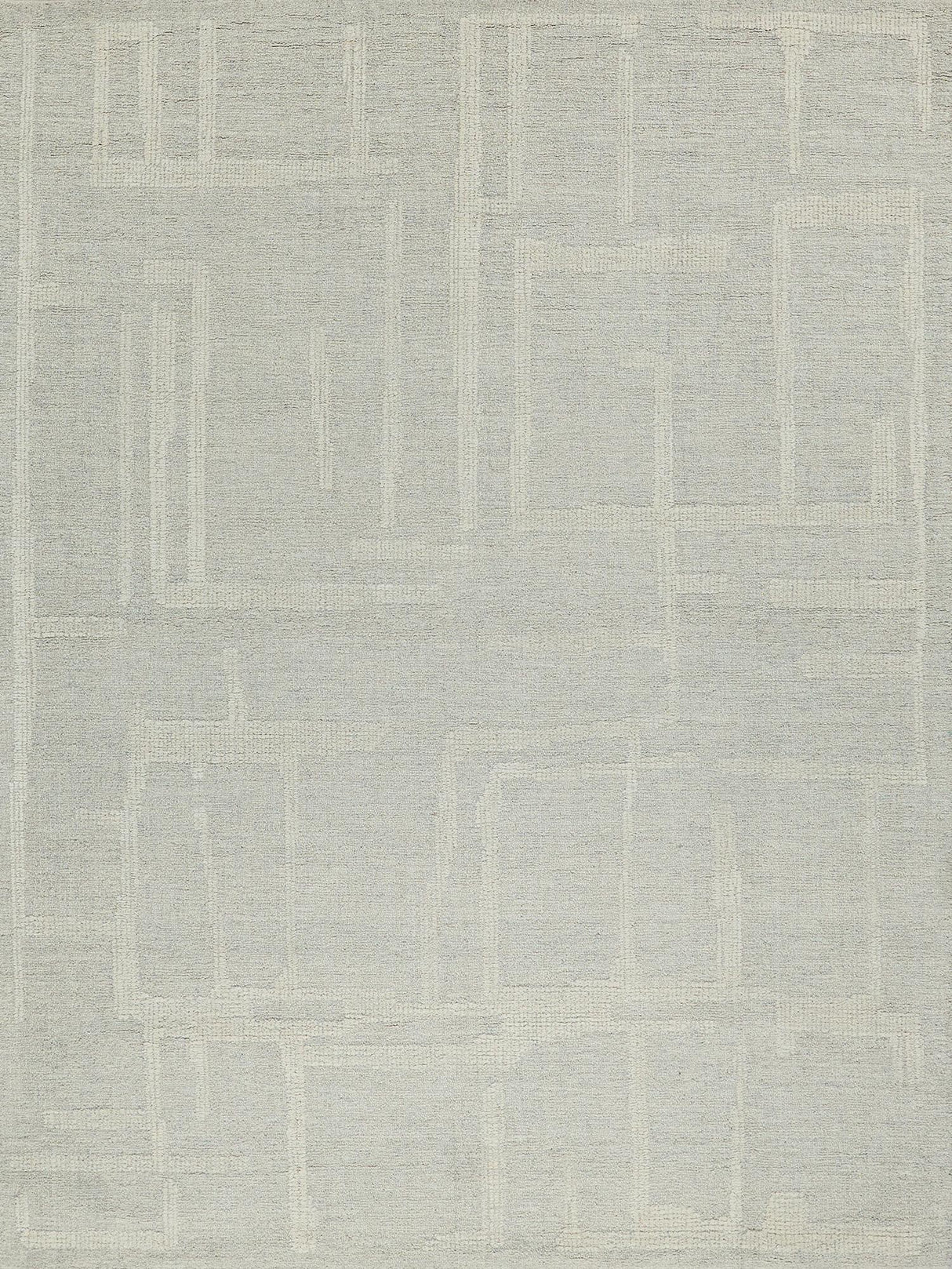 Exquisite Rugs Exquisite Rugs Breckenridge Handmade Hand Tufted New Zealand Wool 7206 Silver/Ivory 8' x 10' Area Rug