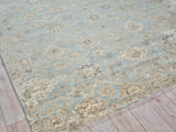 Exquisite Rugs Exquisite Rugs Artisan Handmade Wool/Nylon in 7228 Light Blue 4' x 6' Area Rug