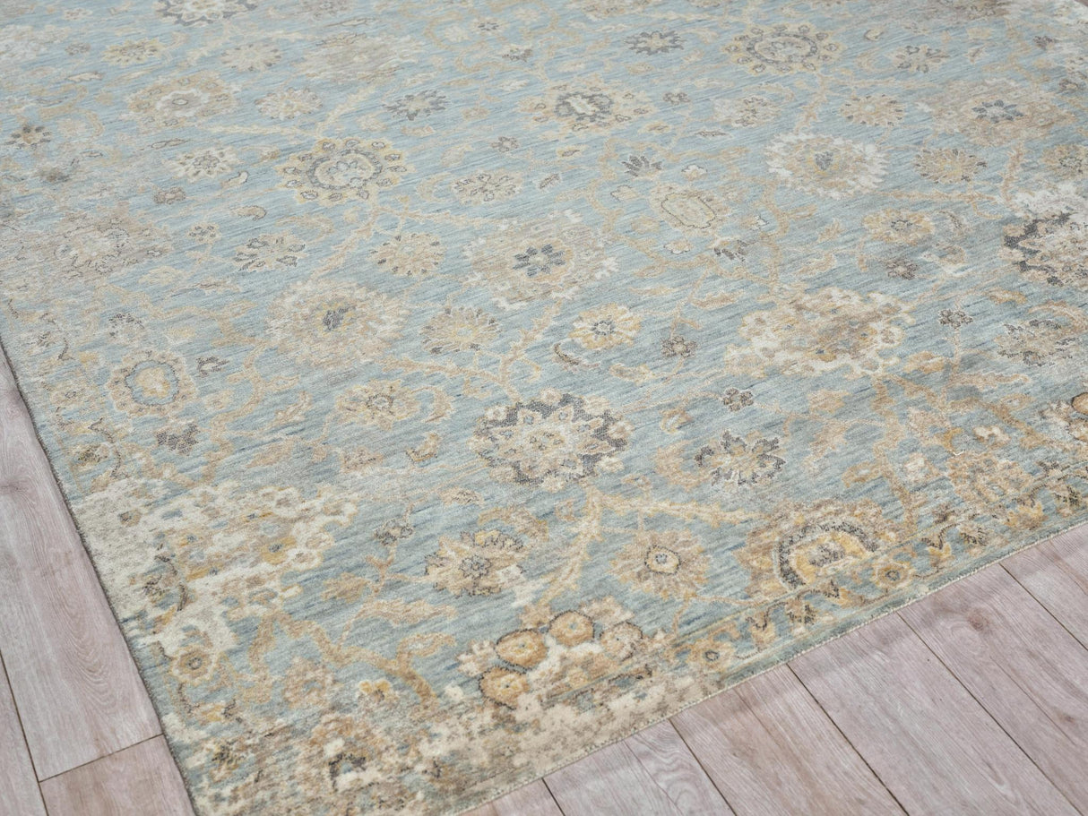 Exquisite Rugs Exquisite Rugs Artisan Handmade Wool/Nylon in 7228 Light Blue 9' x 12' Area Rug
