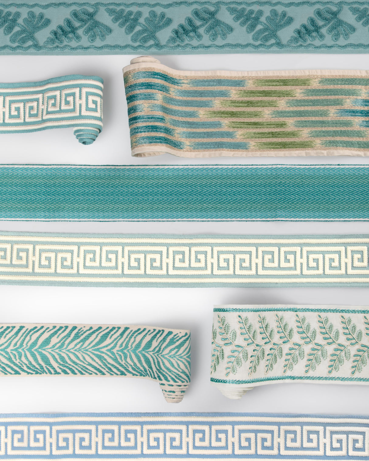 Brunschwig & Fils CASCADE BORDER TEAL/GREEN Trim