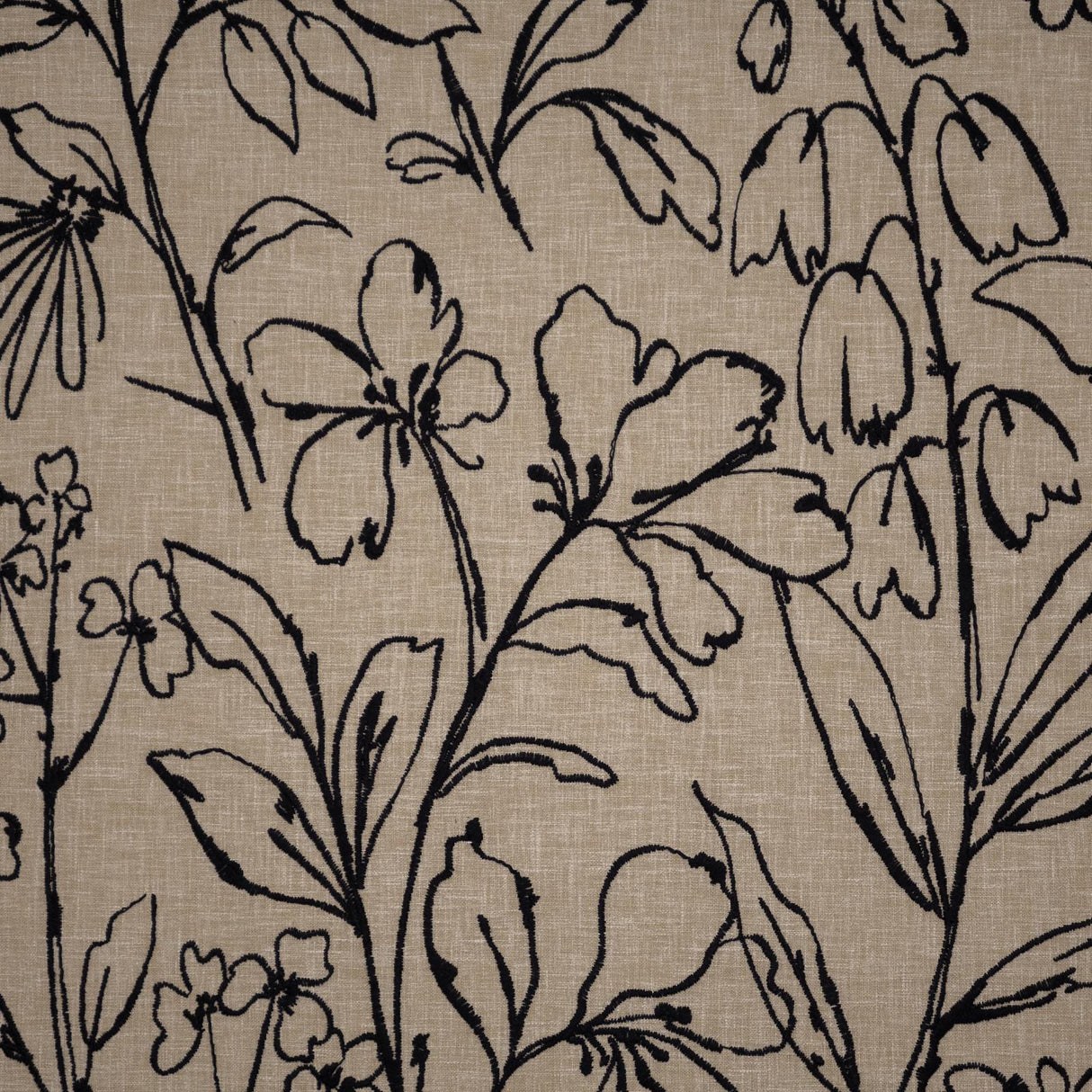 Maxwell LOBELIA #205 CARBON Drapery Fabric