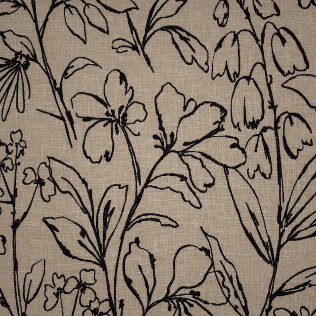 Maxwell LOBELIA #205 CARBON Drapery Fabric
