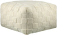 Surya Blanco BCPF-001 14"H x 24"W x 24"D Pouf