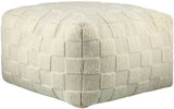 Surya Blanco BCPF-001 14"H x 24"W x 24"D Pouf