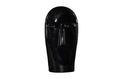 Phillips Collection Emerging Face Sculpture Gel Coat Black Large Accent