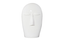 Phillips Collection Emerging Face Sculpture, Gel Coat White, Small Black Accent