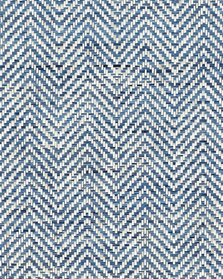 Winfield Thybony SAORI CHEVRON MARINE BLUE Wallpaper