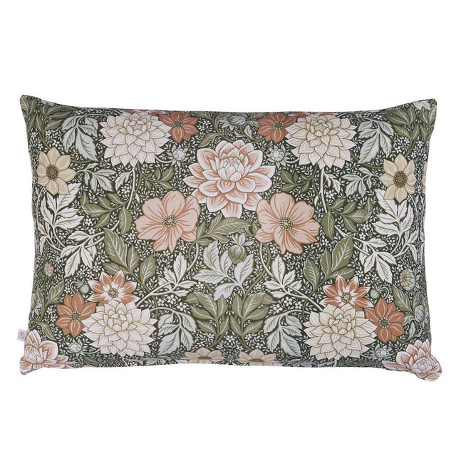 Schumacher Green & Pink 24" x 16" Dahlia Garden Pillow