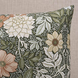 Schumacher Dahlia Garden Green & Pink 24" x 16" Pillow